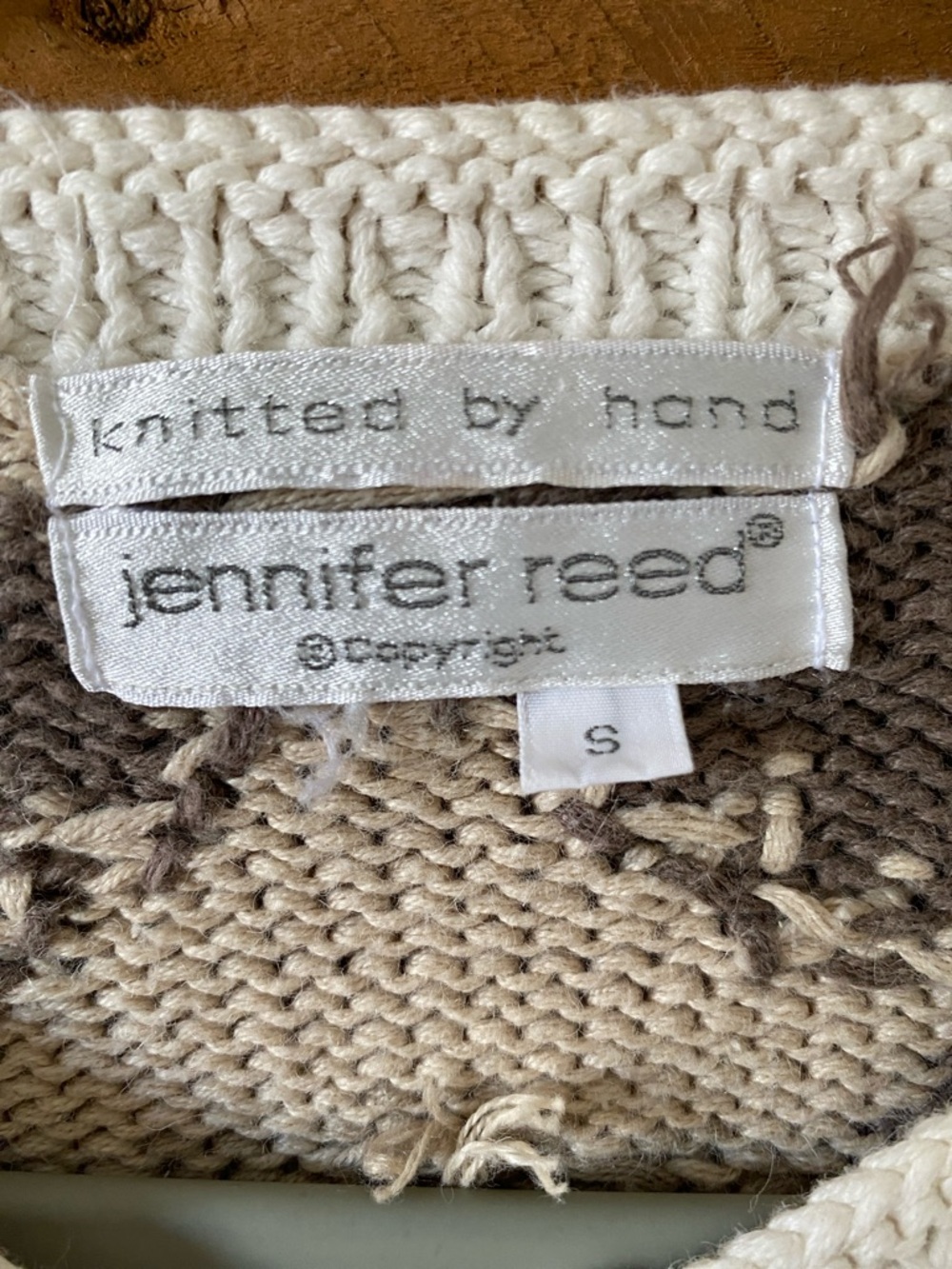 Jennifer Reed Beige Patterned Button-Front Cardigan - Picture 6 of 8